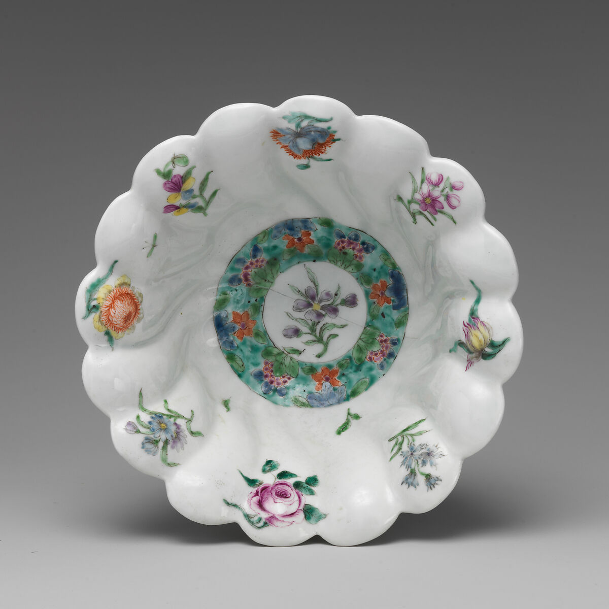 Bowl (from a tea set), Worcester factory (British, 1751–2008), Soft-paste porcelain, British, Worcester