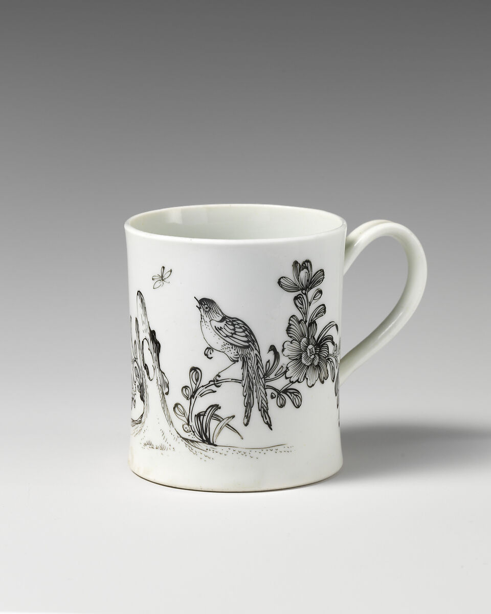 Mug, Soft-paste porcelain, British 