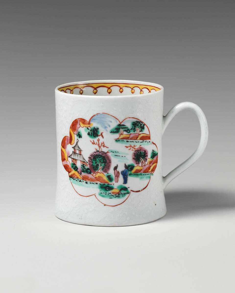 Mug, Soft-paste porcelain, British 