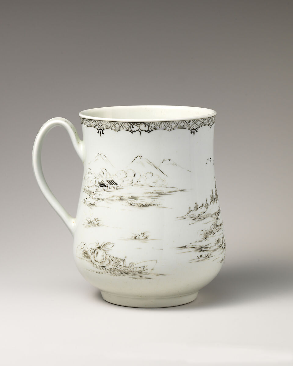 Tankard, Soft-paste porcelain, British
