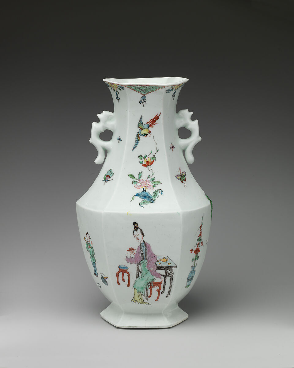 Vase, Worcester factory (British, 1751–2008), Soft-paste porcelain, British, Worcester 