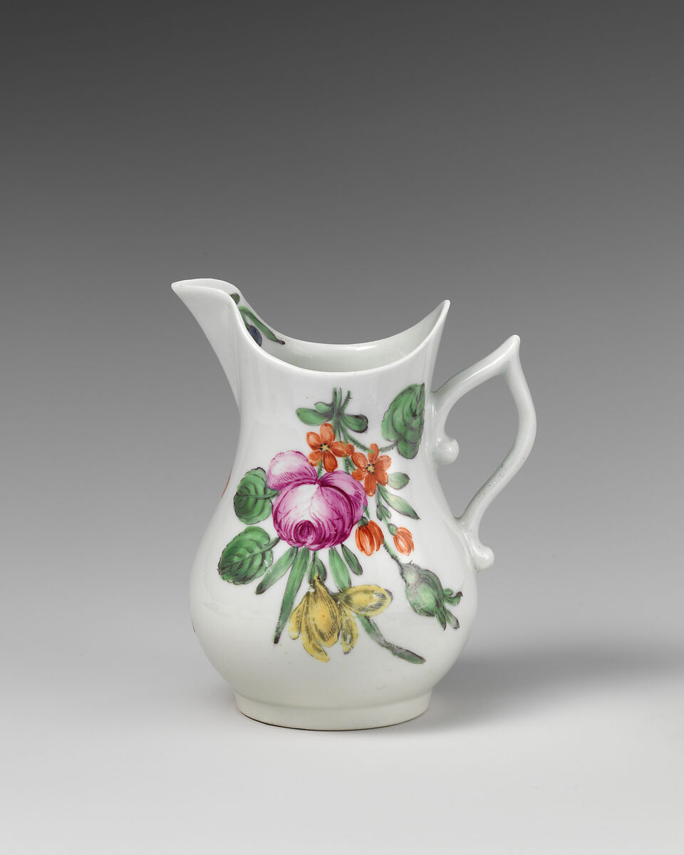 Jug, Soft-paste porcelain, British 