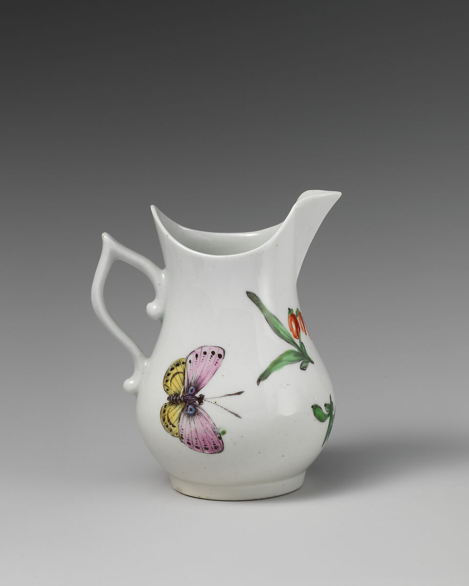 Jug, Soft-paste porcelain, British