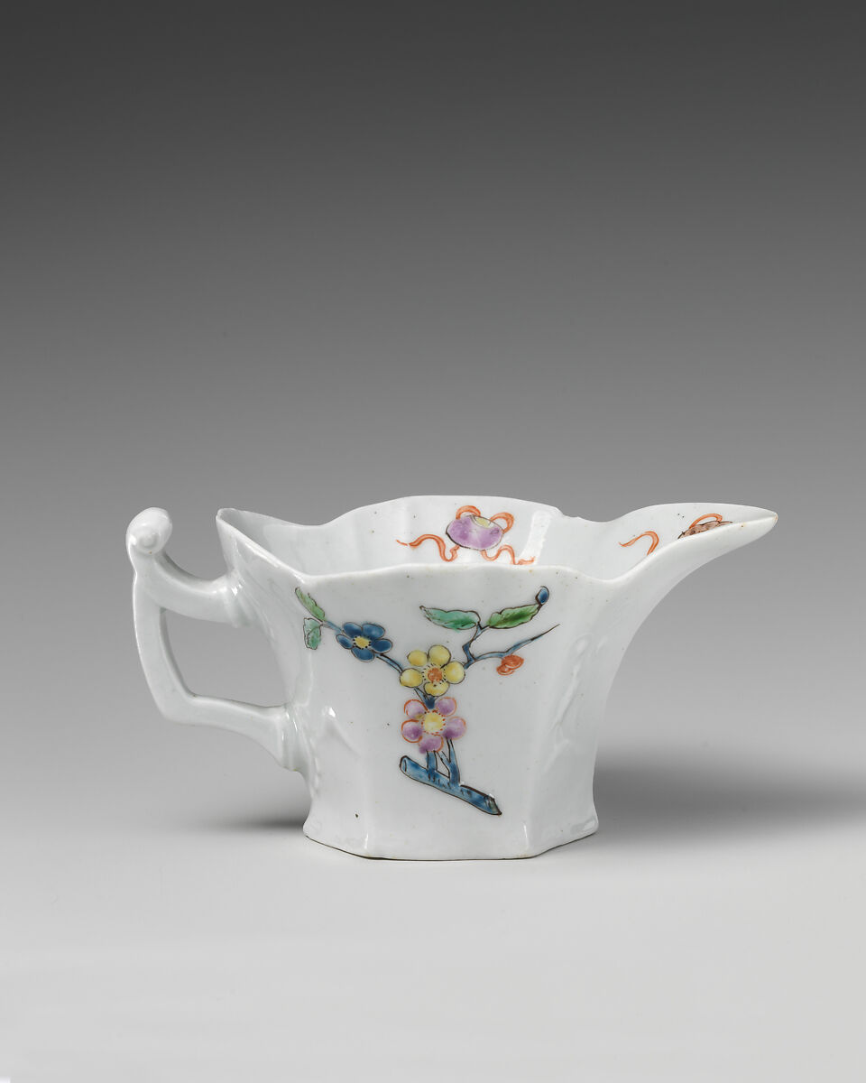 Creamboat, Worcester factory (British, 1751–2008), Soft-paste porcelain, British, Worcester