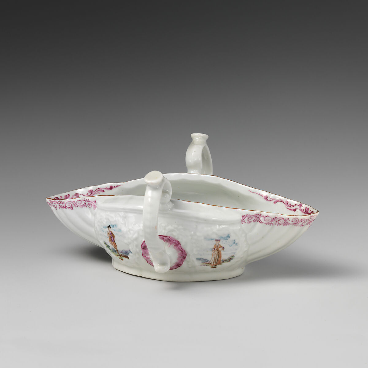 Sauceboat (one of a pair), Worcester factory (British, 1751–2008), Soft-paste porcelain, British, Worcester