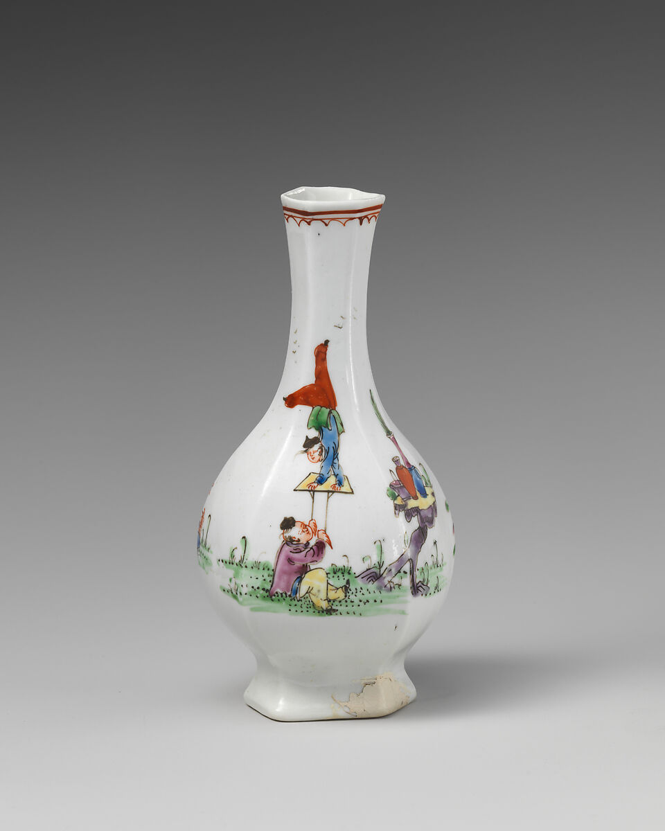 Bottle, Soft-paste porcelain, British 