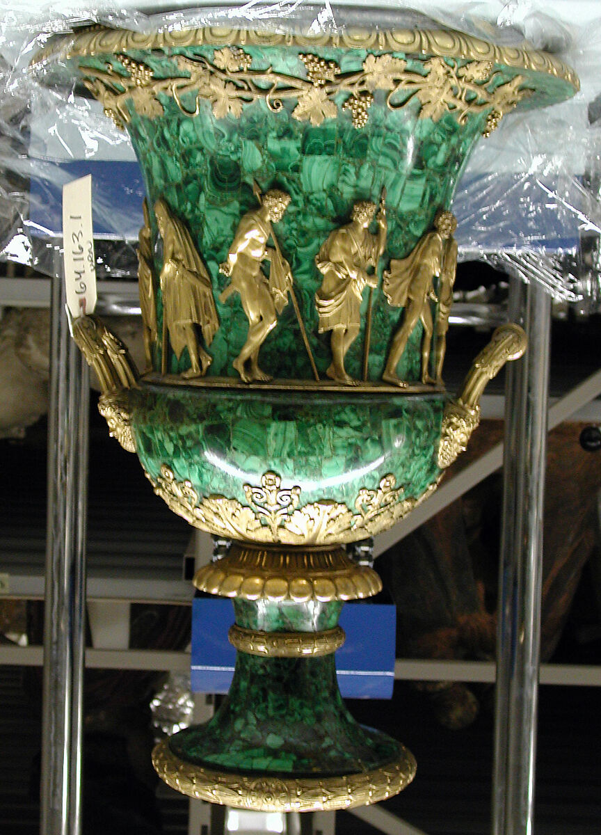 Twelve-light torchère (one of a pair), Pierre Philippe Thomire (French, Paris 1751–1843 Paris), Malachite veneered on copper, patinated bronze, gilt bronze, French