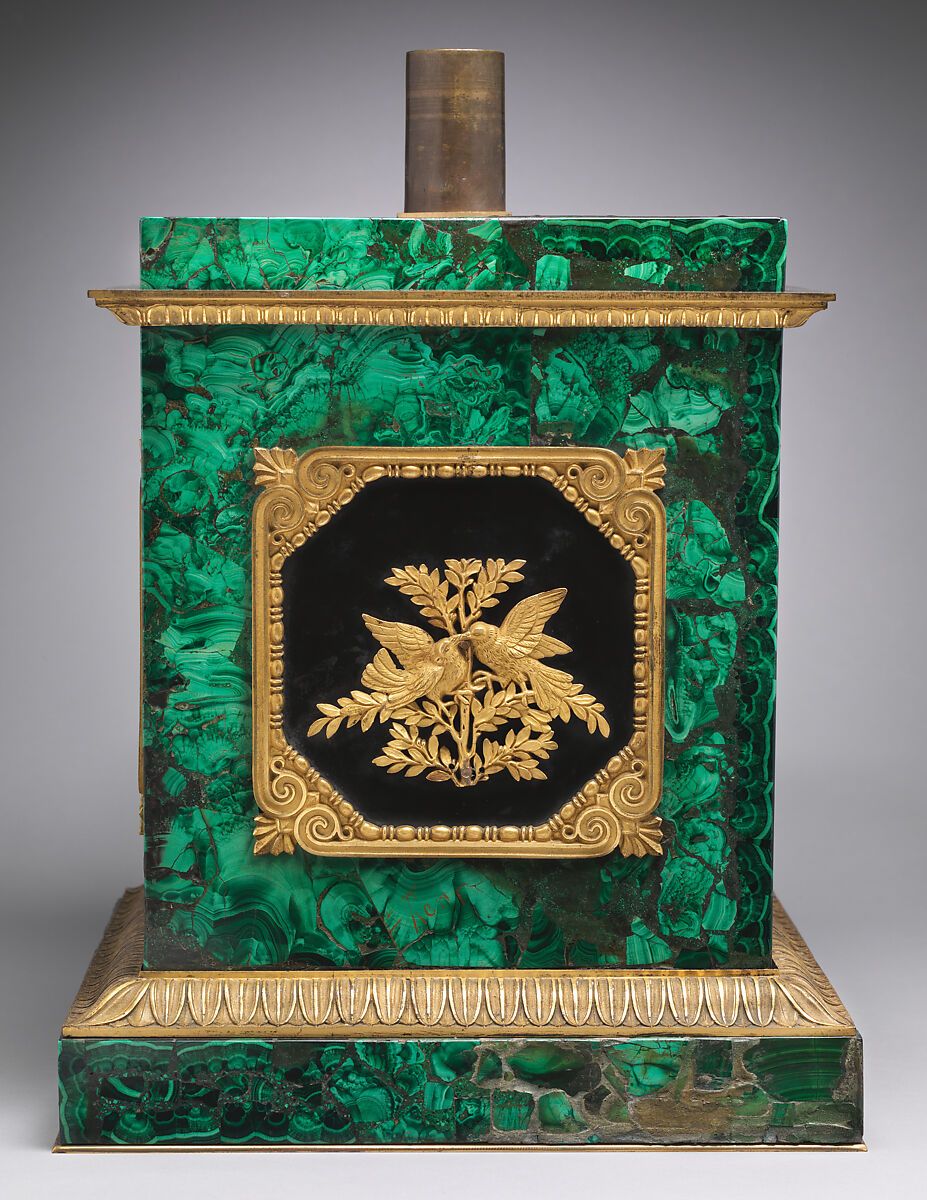 Twelve-light torchère (one of a pair), Pierre Philippe Thomire (French, Paris 1751–1843 Paris), Malachite veneered on copper, patinated bronze, gilt bronze, French