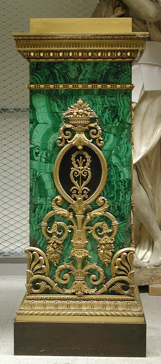 Twelve-light torchère (one of a pair), Pierre Philippe Thomire (French, Paris 1751–1843 Paris), Malachite veneered on copper, patinated bronze, gilt bronze, French