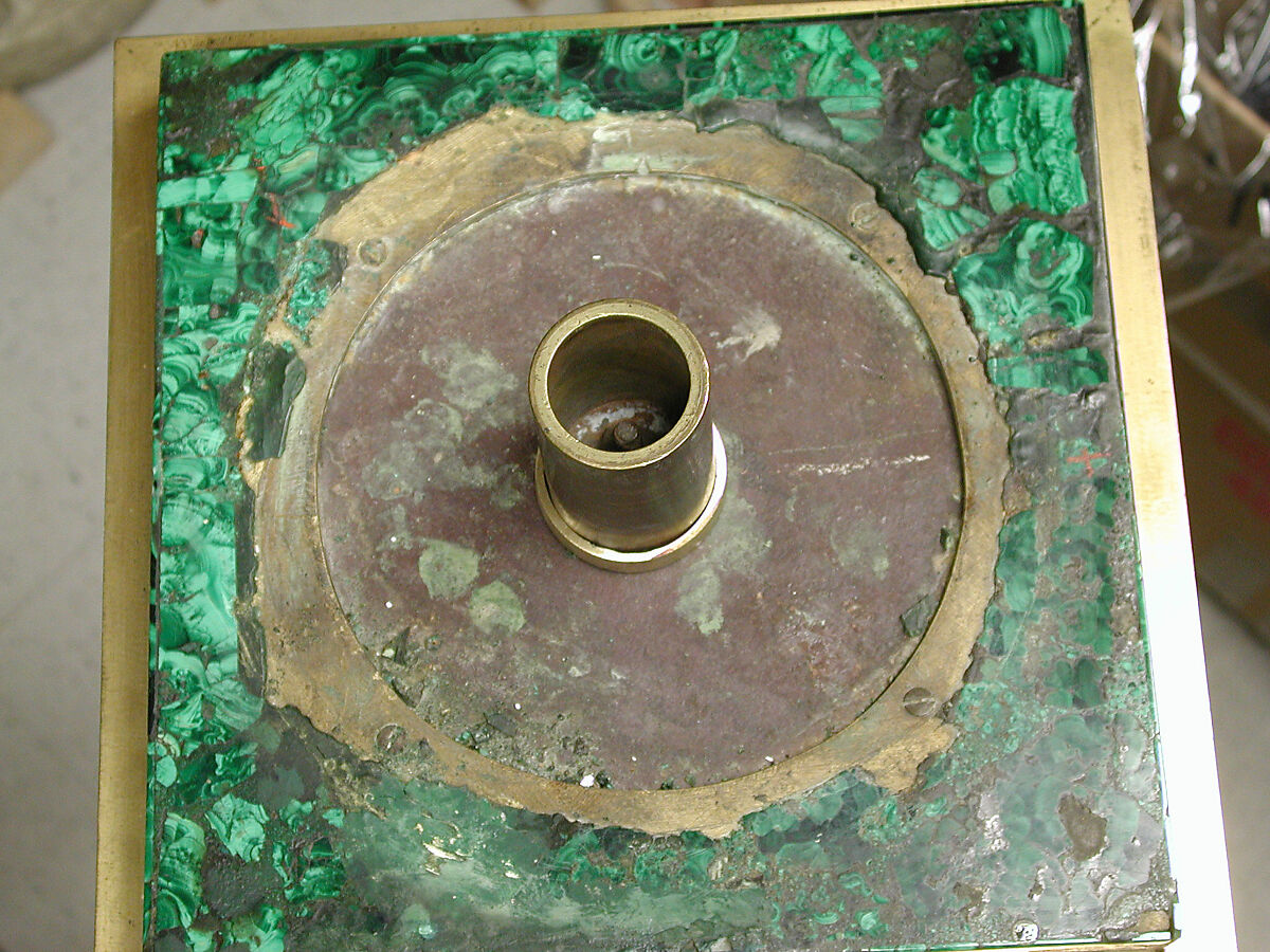 Twelve-light torchère (one of a pair), Pierre Philippe Thomire (French, Paris 1751–1843 Paris), Malachite veneered on copper, patinated bronze, gilt bronze, French