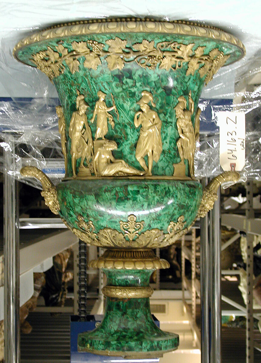 Twelve-light torchère (one of a pair), Pierre Philippe Thomire (French, Paris 1751–1843 Paris), Malachite veneered on copper, patinated bronze, gilt bronze, French