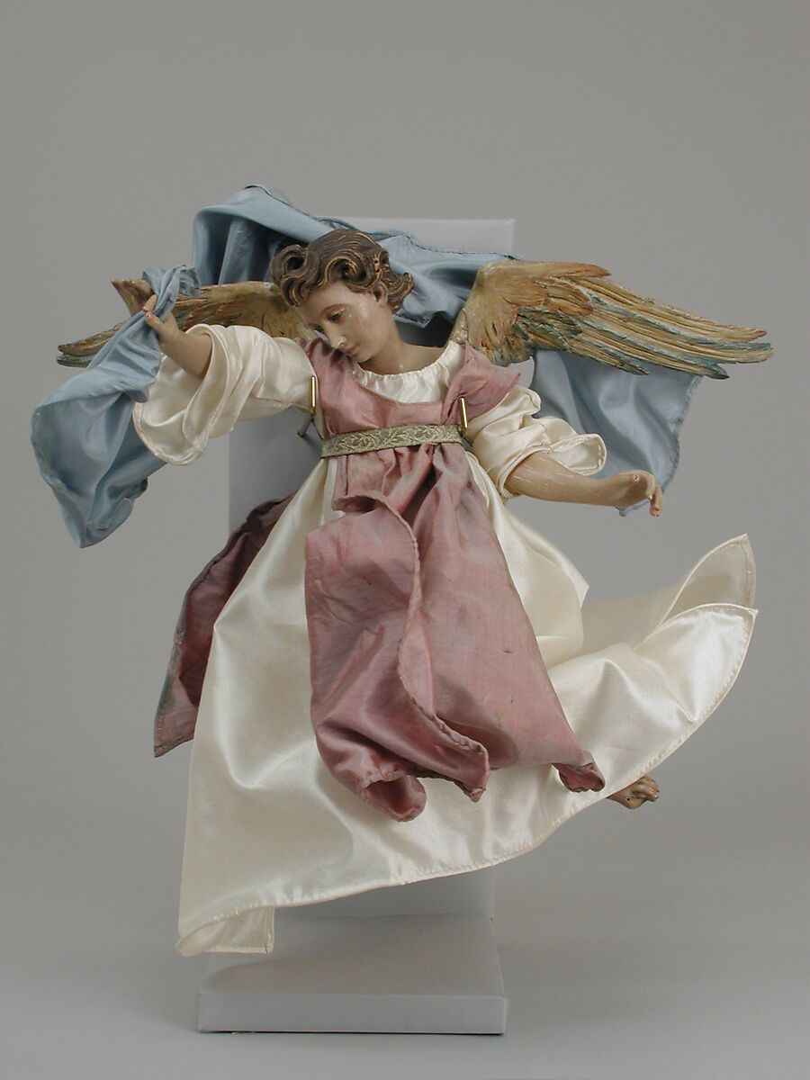 Angel, Possibly by Angelo Viva (Italian, Naples 1748–1837 Naples), Polychromed wood and plaster, Italian, Naples 