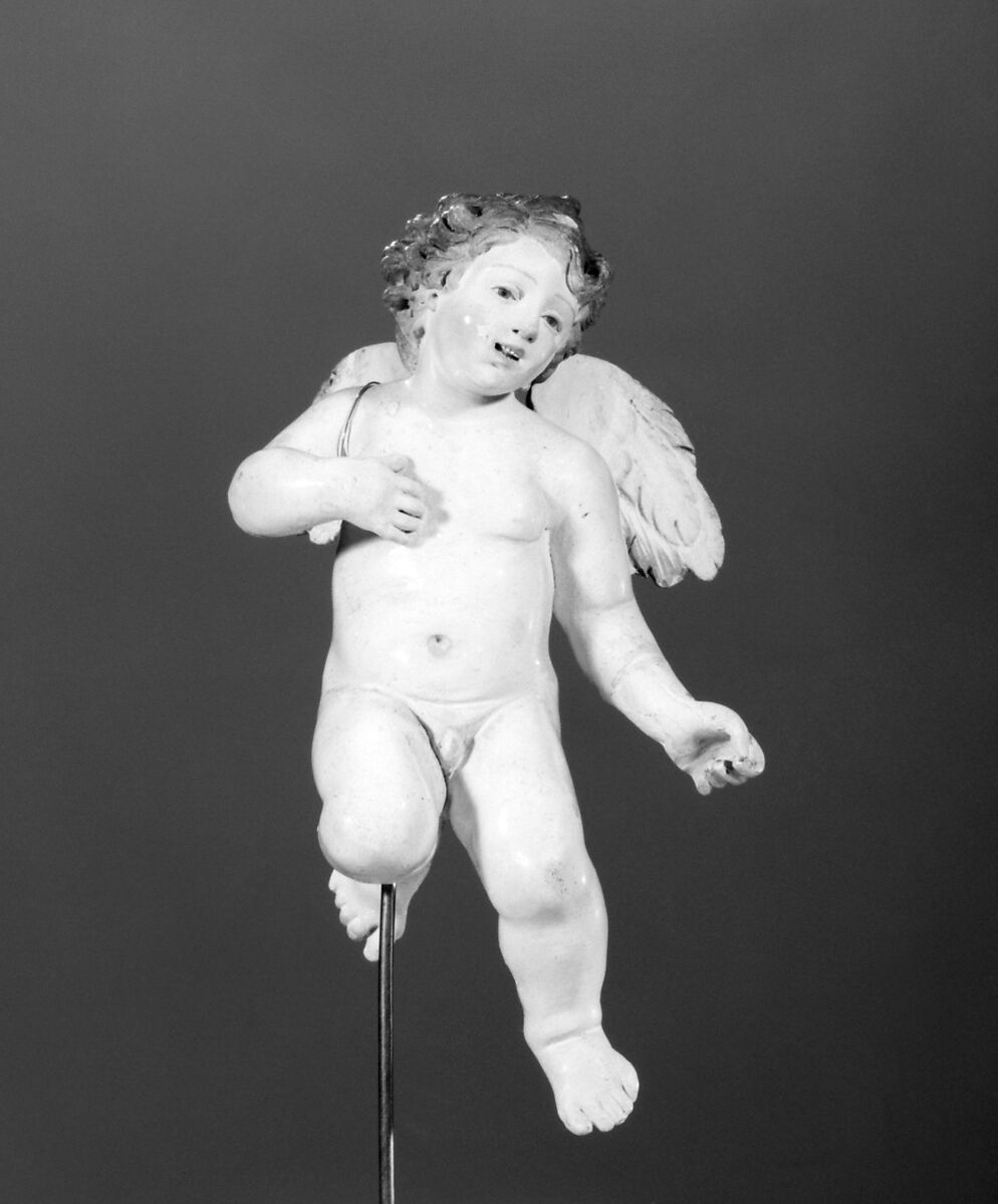 Cherub, Polychromed terracotta, Italian, Naples