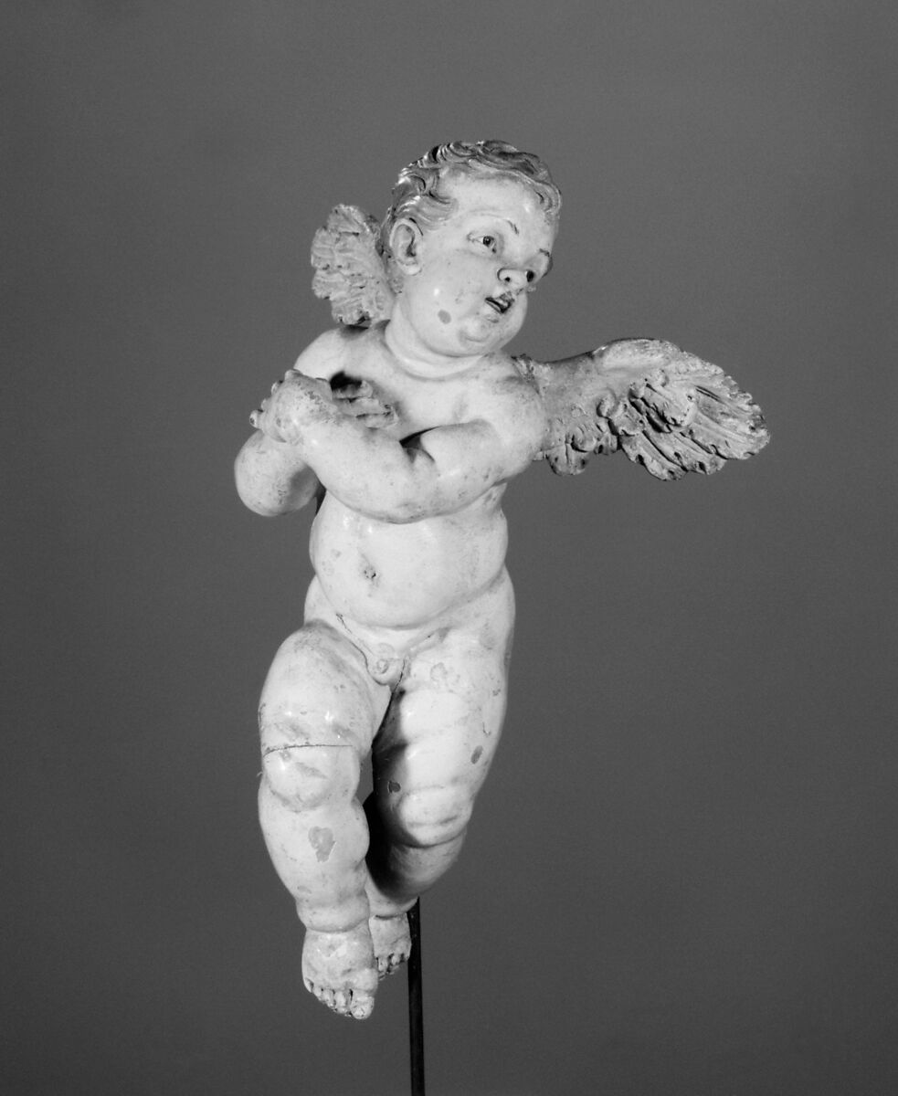 Cherub, Polychromed terracotta, Italian, Naples