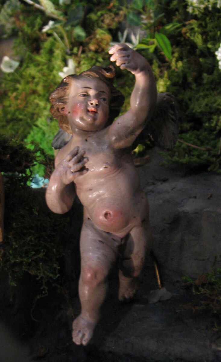 Cherub, Polychromed terracotta, Italian, Naples 