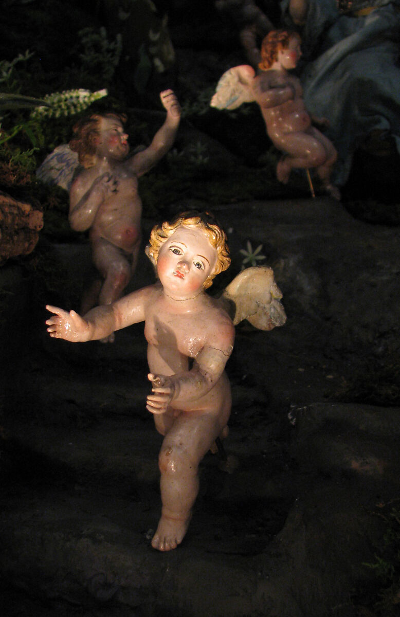 Cherub, Polychromed terracotta, Italian, Naples 