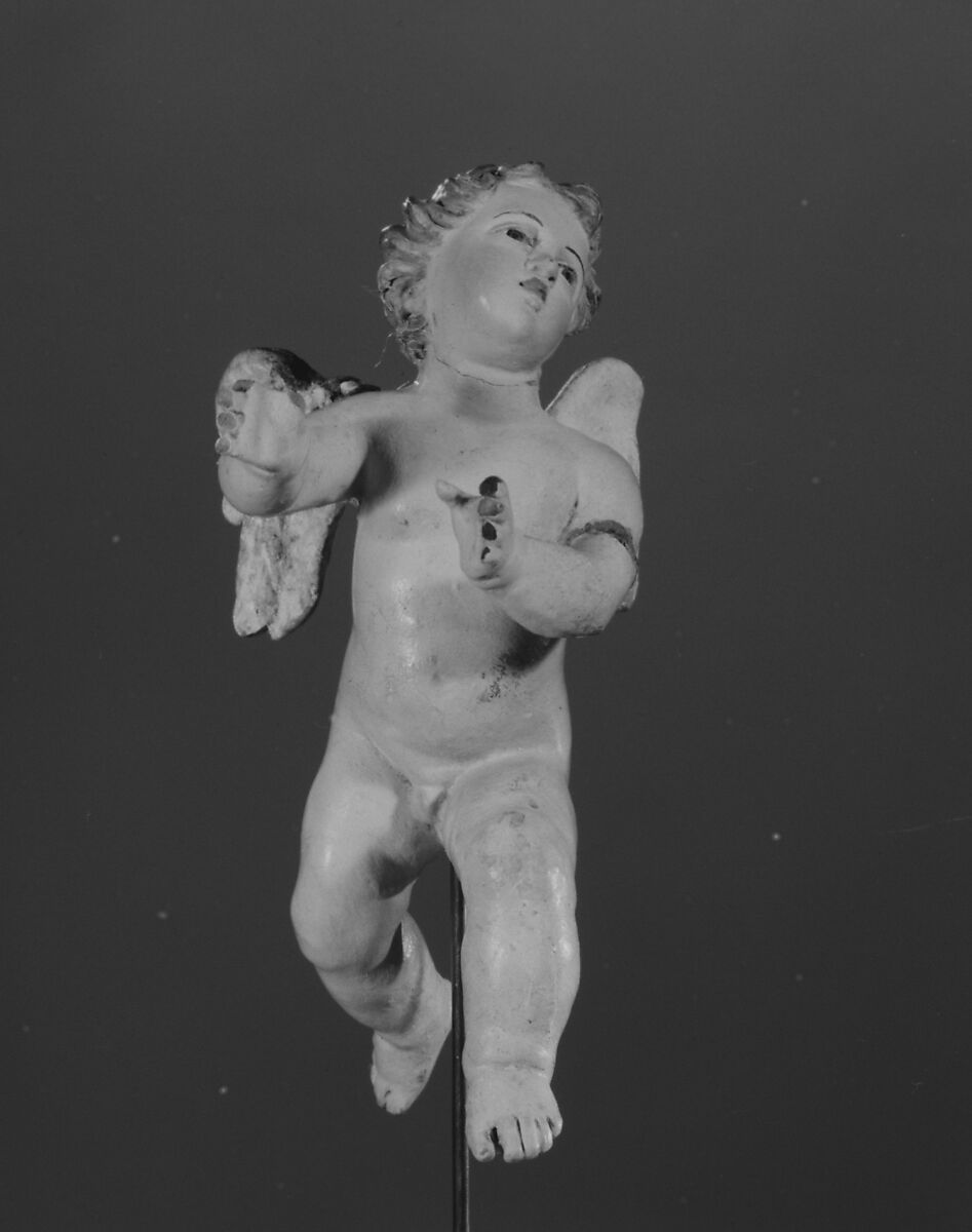 Cherub, Polychromed terracotta, Italian, Naples