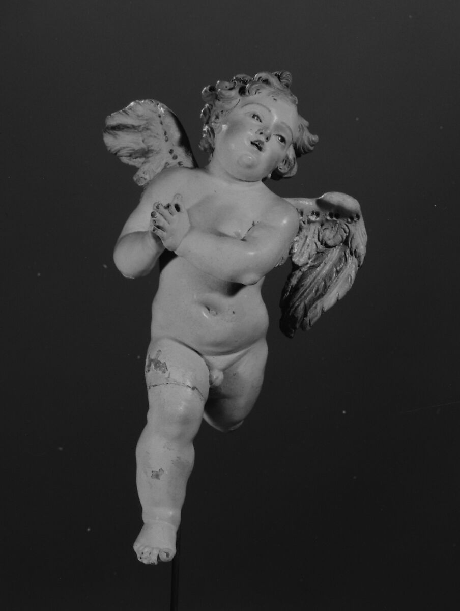 Cherub, Polychromed terracotta, Italian, Naples