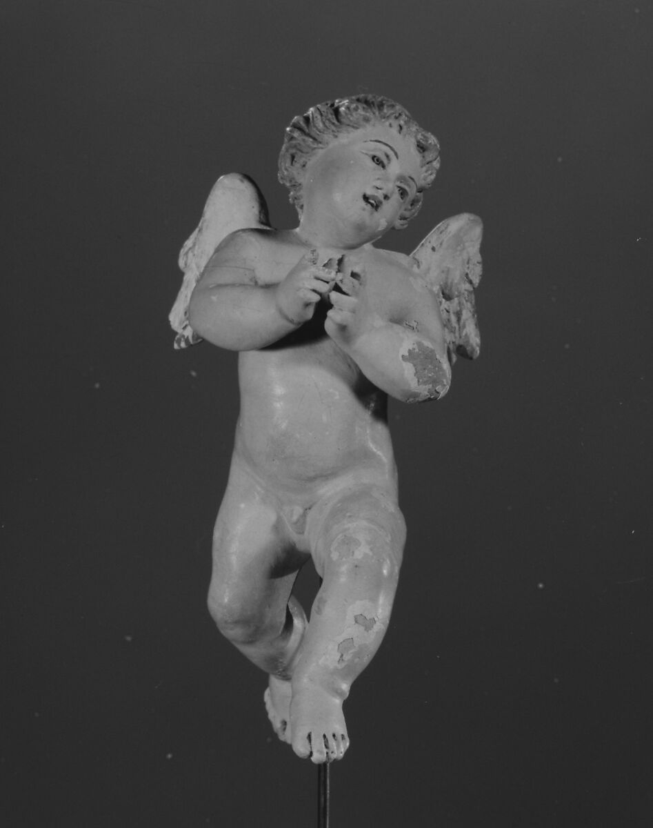 Cherub, Polychromed terracotta, Italian, Naples