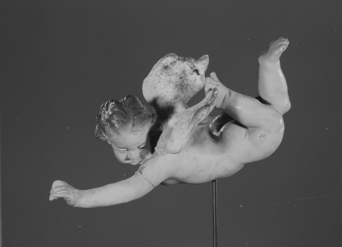 Cherub, Polychromed terracotta, Italian, Naples