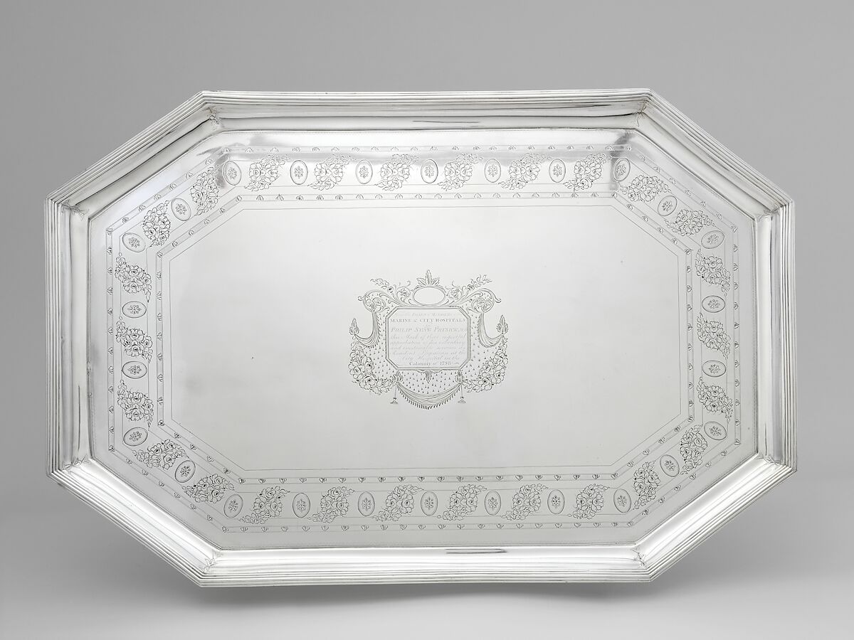 Tea Tray, John McMullin (1765–1843), silver, American 