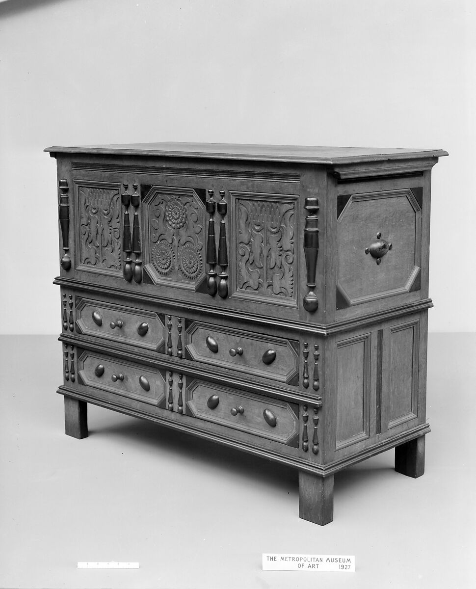 Chest with Drawers, Workshop of Peter Blin (ca. 1675–1725), Oak, pine, maple, American