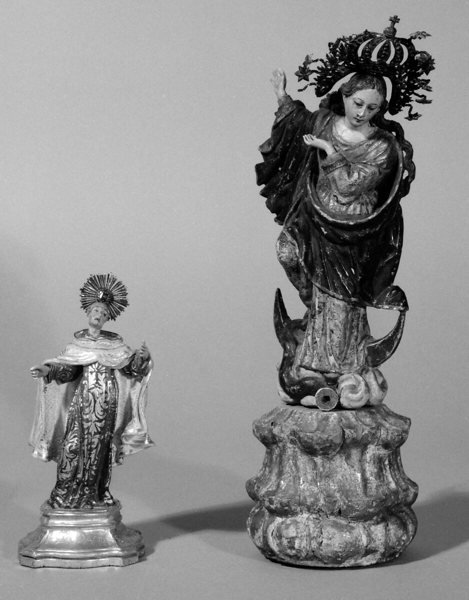 Saint John of the Cross, Wood (polychromed and gilded), silver and gems; glass eyes, Portuguese