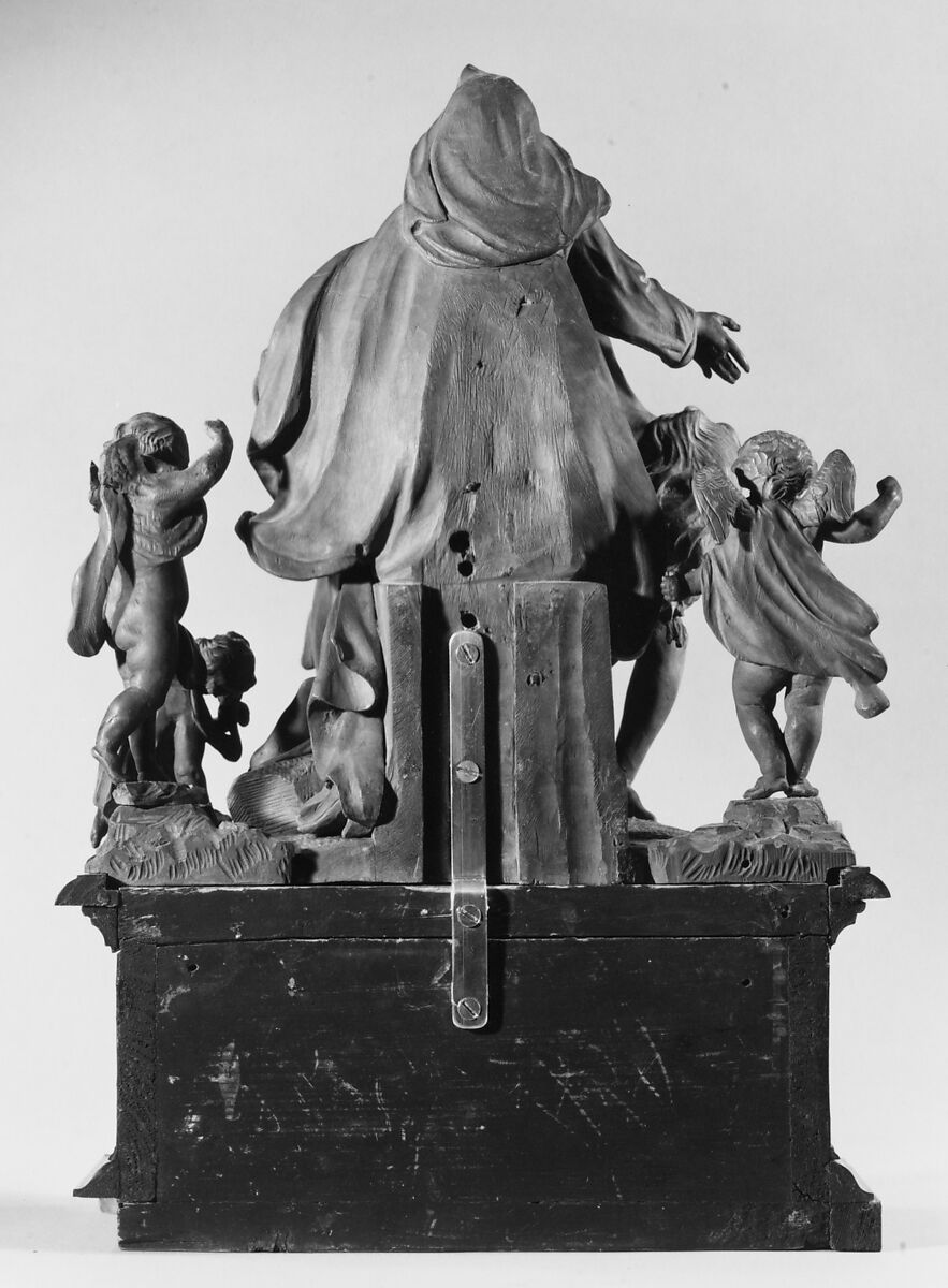Pietà with Sorrowing Angels, Workshop of Mattheus van Beveren (Flemish, Antwerp ca. 1630–1690 Brussels), Boxwood; base: wood, ebony, tortoiseshell and ivory or bone, Flemish