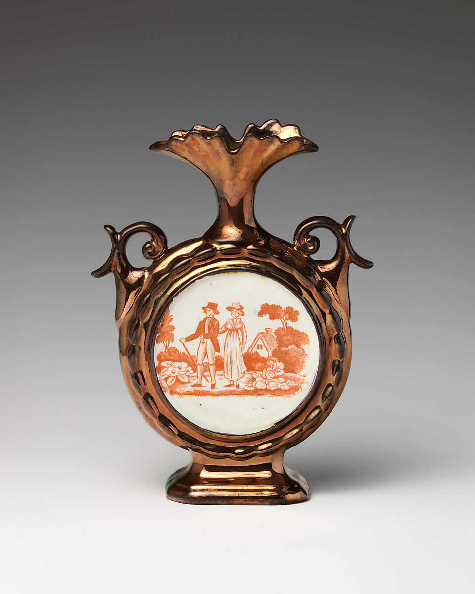 Clock vase, Lustreware, British