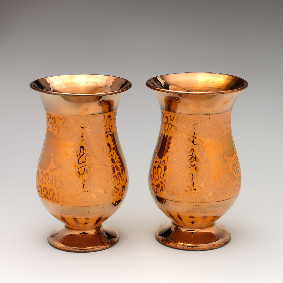 Pair of vases, Lustreware, British 