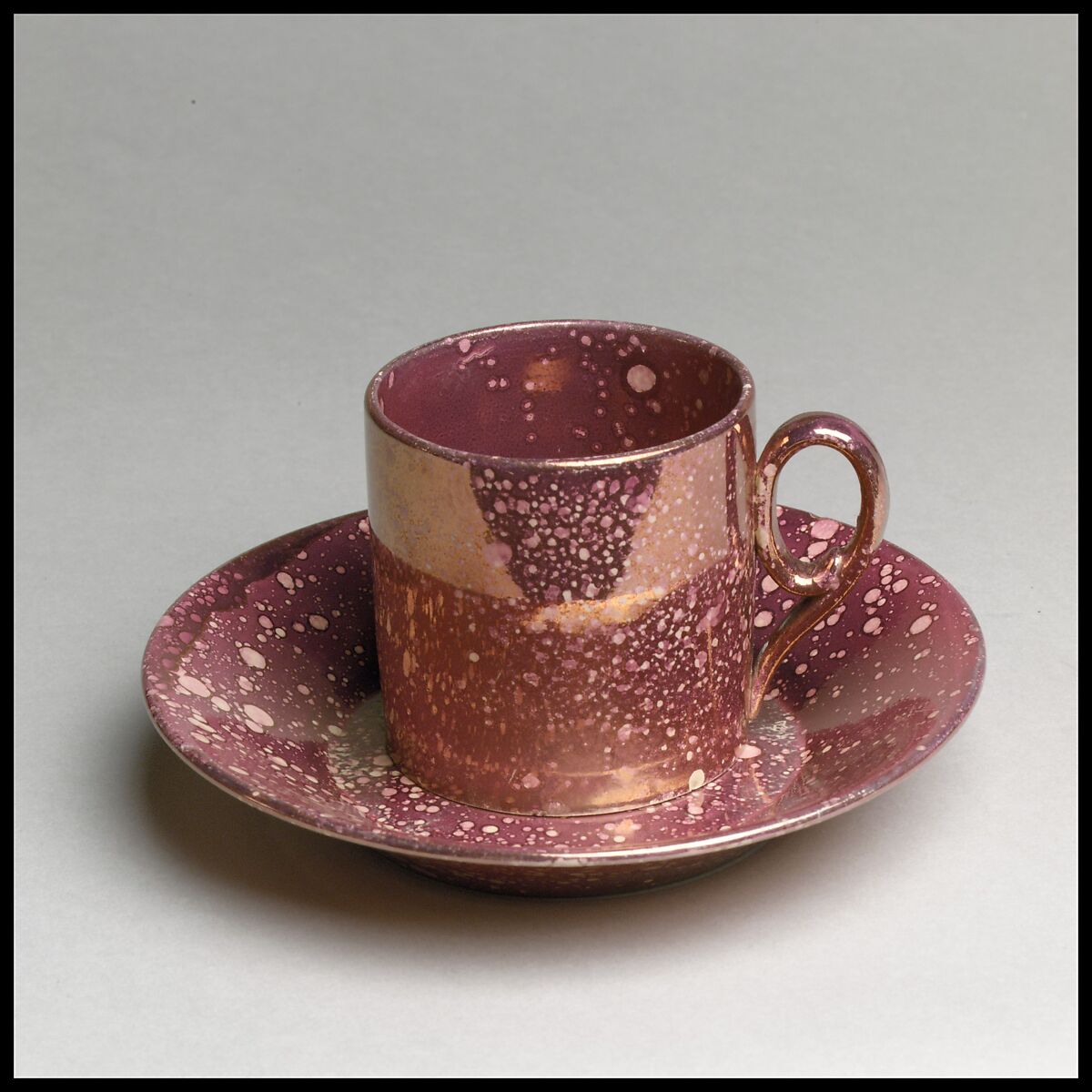 Coffee set, Lustreware, French, Sarreguemines