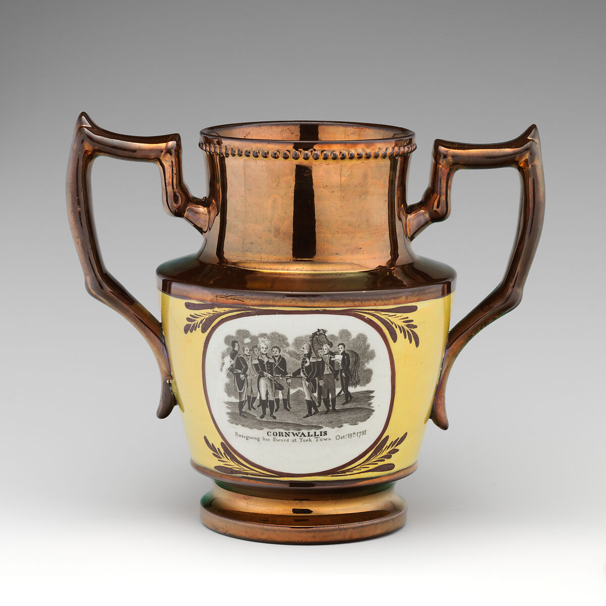 Urn, John S. Walton, Lustreware, British 