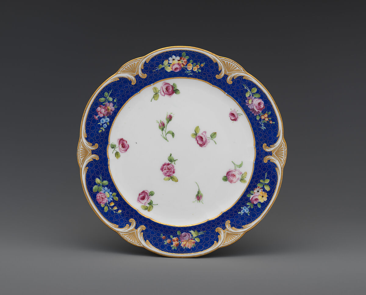 Plate (assiette à palmes), Sèvres Manufactory (French, 1740–present), Soft-paste porcelain, French, Sèvres 