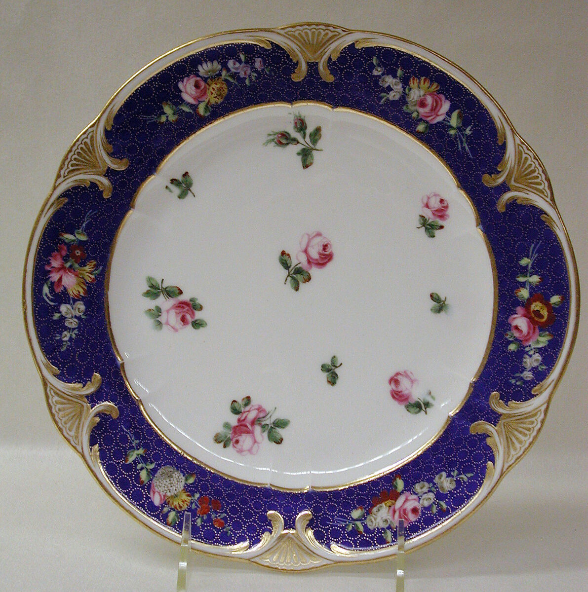 Plate (assiette à palmes), Sèvres Manufactory (French, 1740–present), Soft-paste porcelain, French, Sèvres 