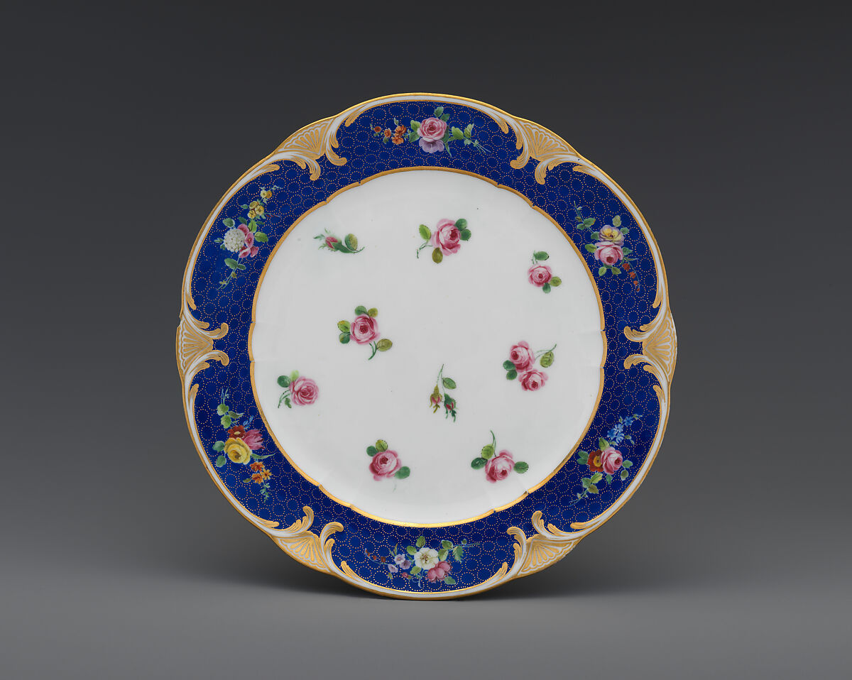 Plate (assiette à palmes), Sèvres Manufactory (French, 1740–present), Soft-paste porcelain, French, Sèvres 