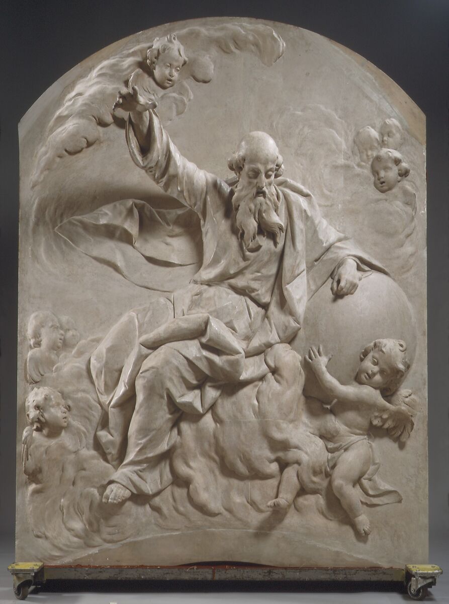 God the Father, Follower of Ignaz Günther (German, Altmannstein 1725–1775 Munich), Pine, painted white, Southern German, Bavaria 