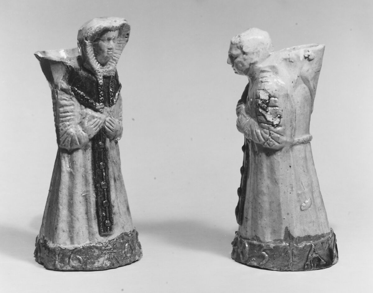 Beaker (one of a pair), Lead-glazed earthenware, Dutch, Limburg