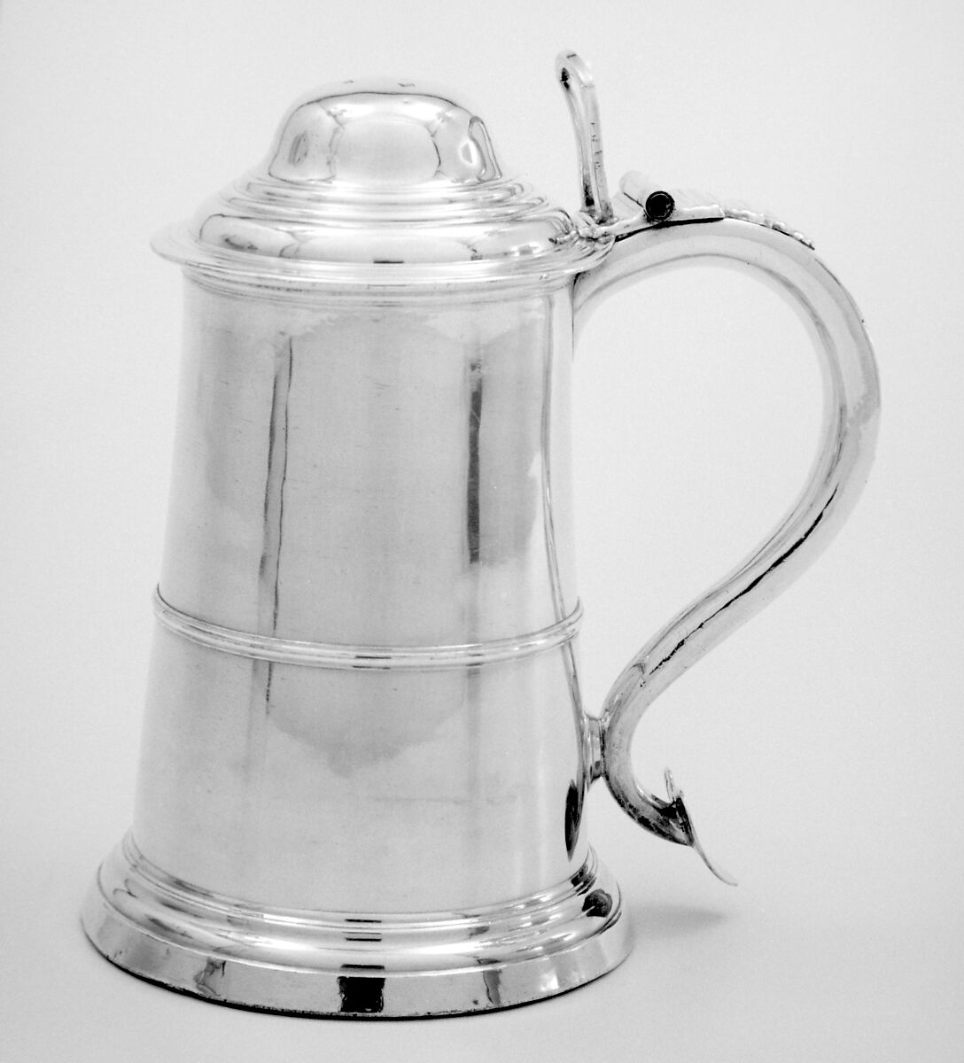 Tankard, Thomas Law (1717–1775, entered 1730), Sheffield plate, British, Sheffield 