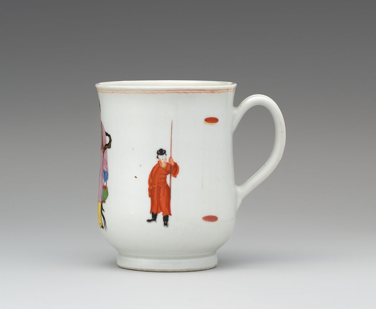 Mug, Bristol (British), Hard-paste porcelain, British, Bristol