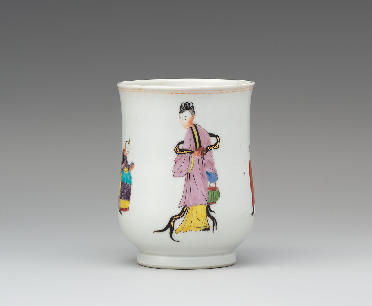 Mug, Bristol (British), Hard-paste porcelain, British, Bristol