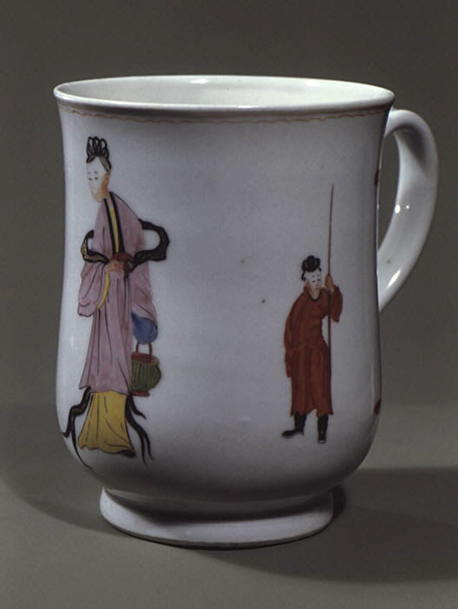 Mug, Bristol (British), Hard-paste porcelain, British, Bristol 