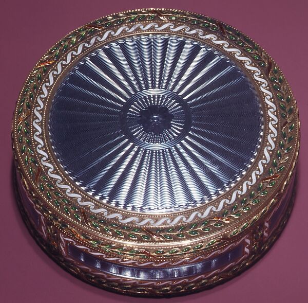 Bonbonnière, House of Carl Fabergé, Gold, enamel, Russian, St. Petersburg