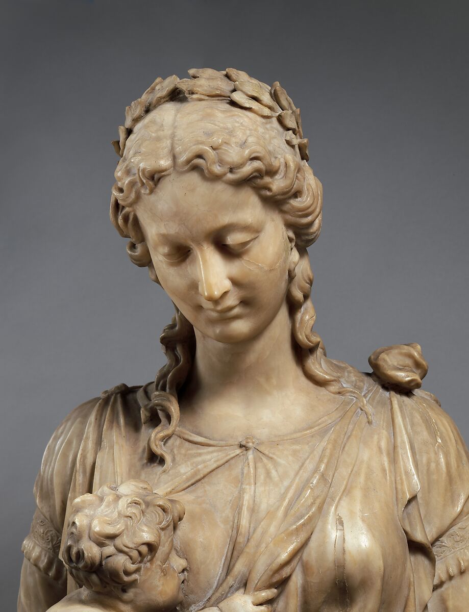 Charity, Attributed to Claudius Floris (Flemish, after 1548), Alabaster, traces of gilding, Flemish, Antwerp (?)