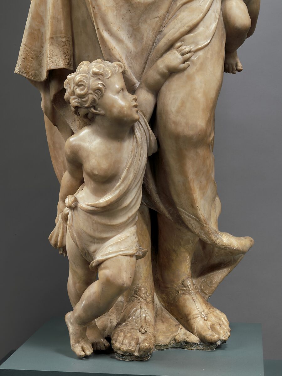 Charity, Attributed to Claudius Floris (Flemish, after 1548), Alabaster, traces of gilding, Flemish, Antwerp (?)