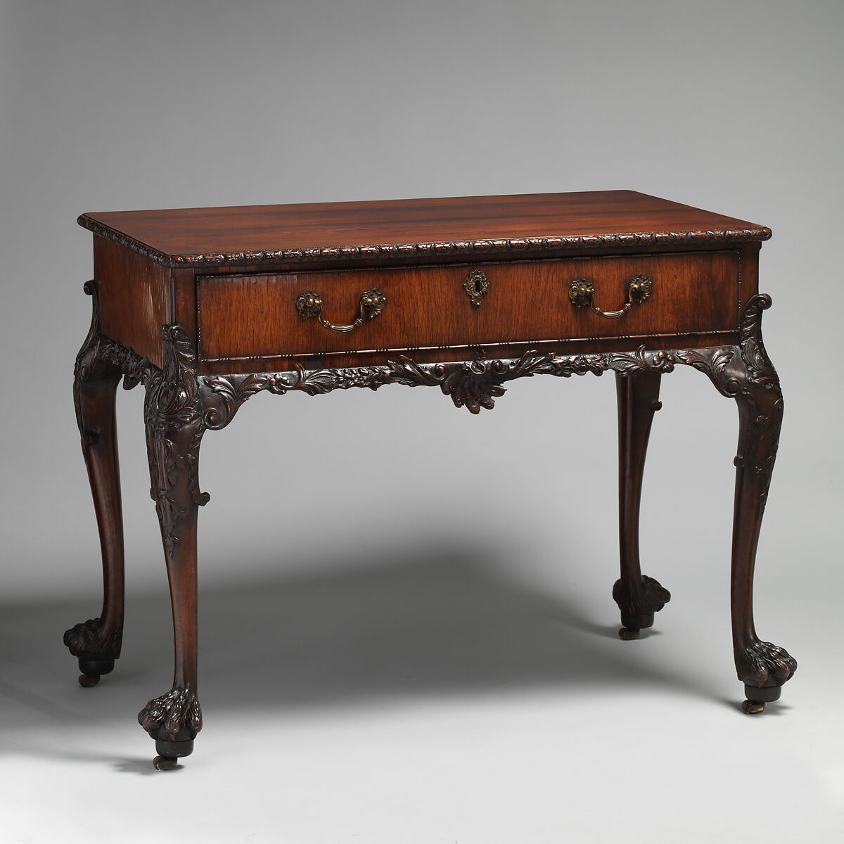 Pair of tables, Deal, with mahogany drawer linings, rosewood veneer, British 