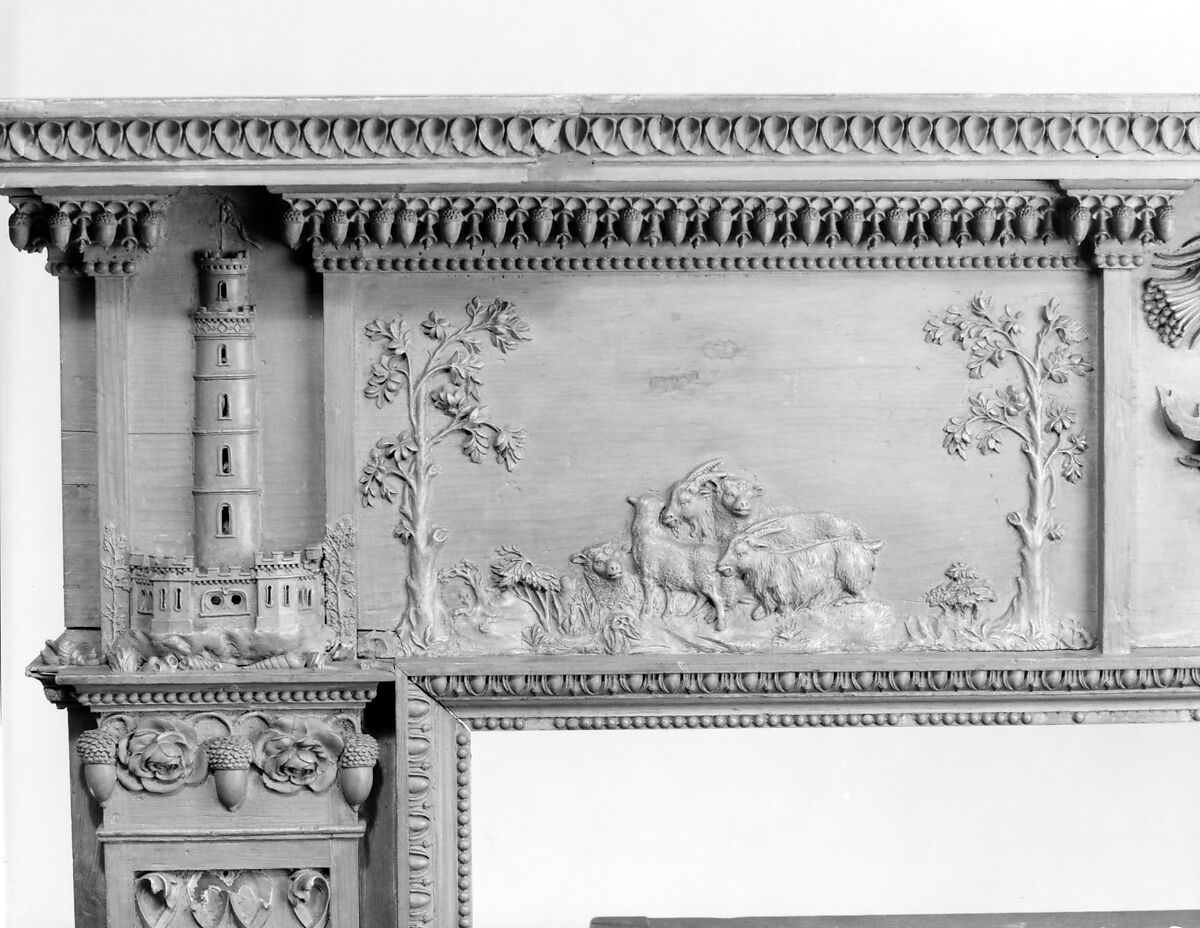 Chimneypiece, Deal and composition, probably Scottish