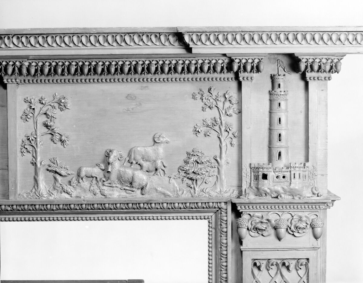 Chimneypiece, Deal and composition, probably Scottish