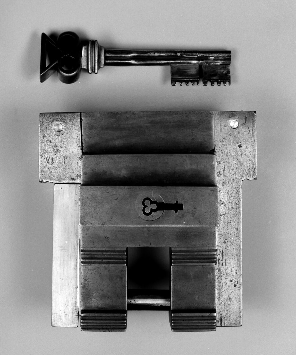 Padlock with key, Steel, Spanish or German 