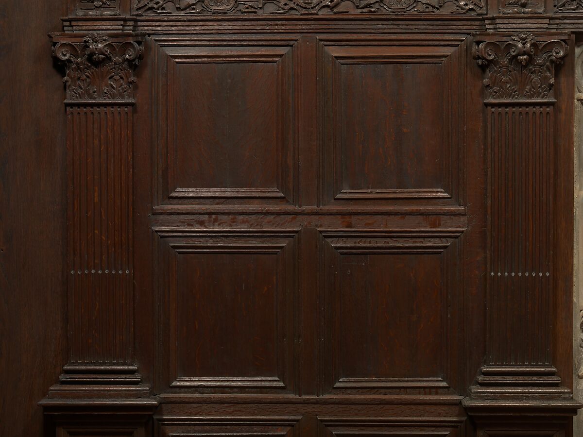 Paneling from a house on the Hall Quay, Great Yarmouth, Norfolk, Oak, British