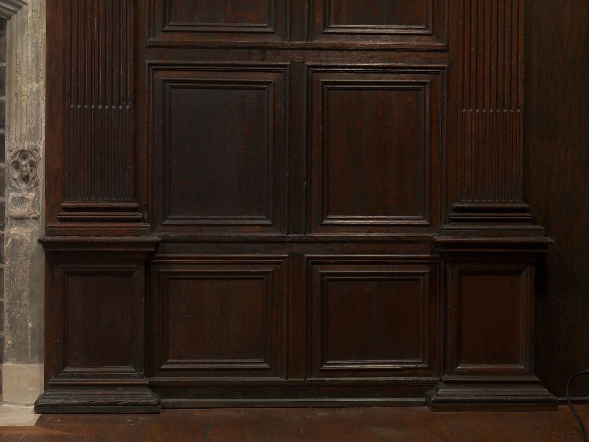 Paneling from a house on the Hall Quay, Great Yarmouth, Norfolk, Oak, British